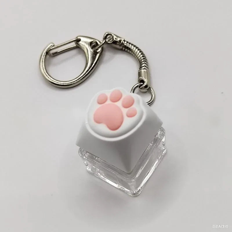 LED Keyboard Keychain Fidget Toy | Crystal Clicker Sensory Stress Relief Gadget